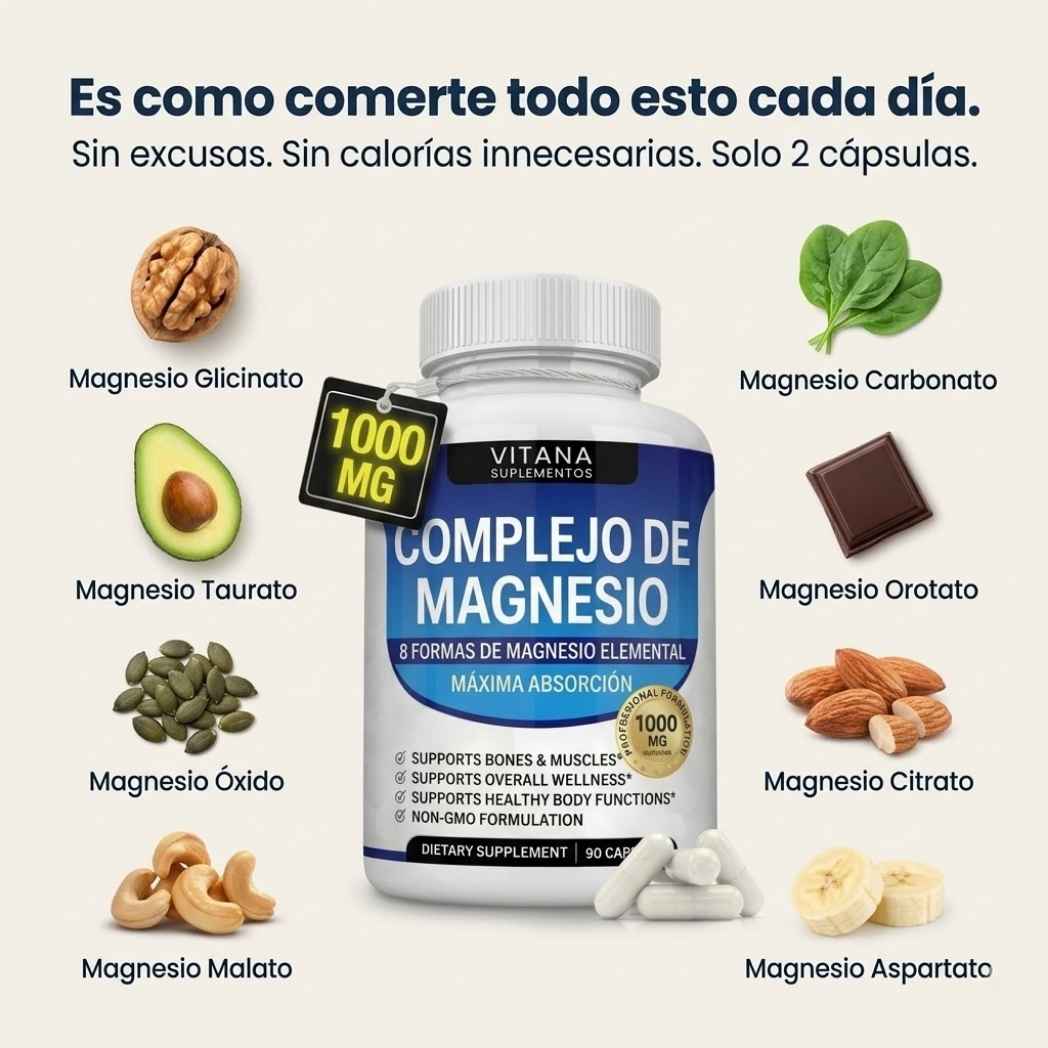 Vitana™ Magnesio 8 en 1 con Cambios en 21 Días