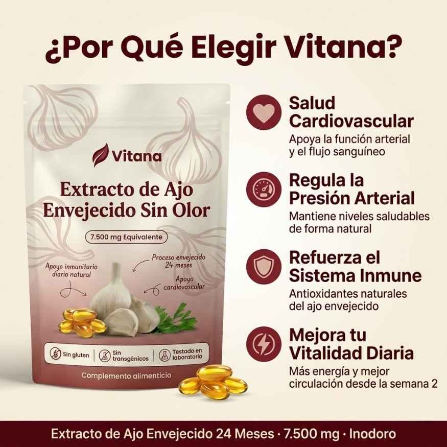 Vitana® Extracto de Ajo Envejecido - Cápsulas 7500mg