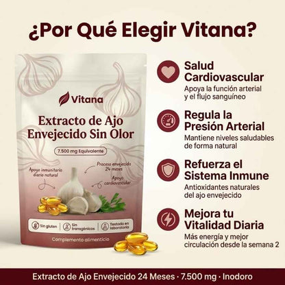 Vitana® Extracto de Ajo Envejecido - Cápsulas 7500mg