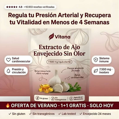 Vitana® Extracto de Ajo Envejecido - Cápsulas 7500mg