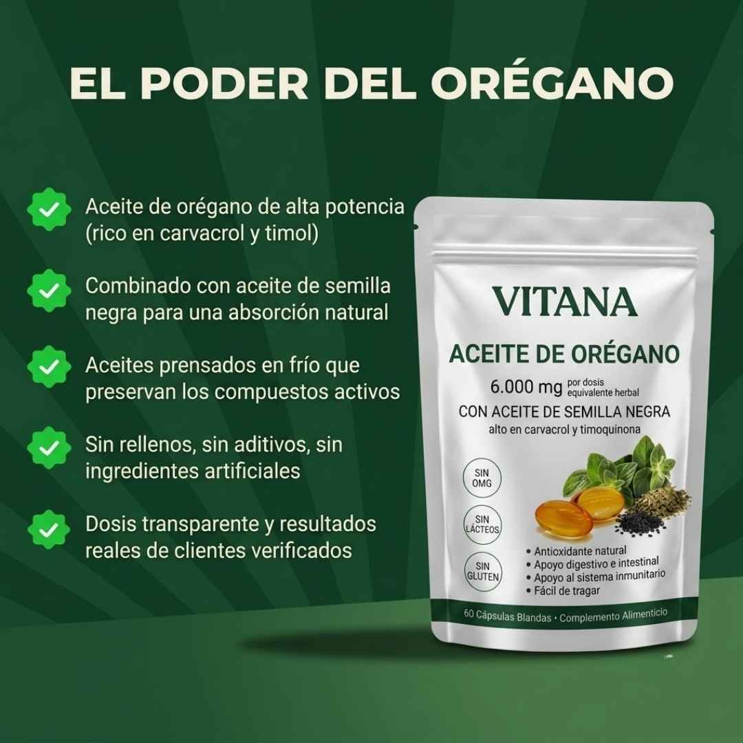 Cápsulas de Aceite de Orégano 6.000mg (60 uds)